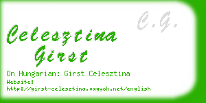 celesztina girst business card